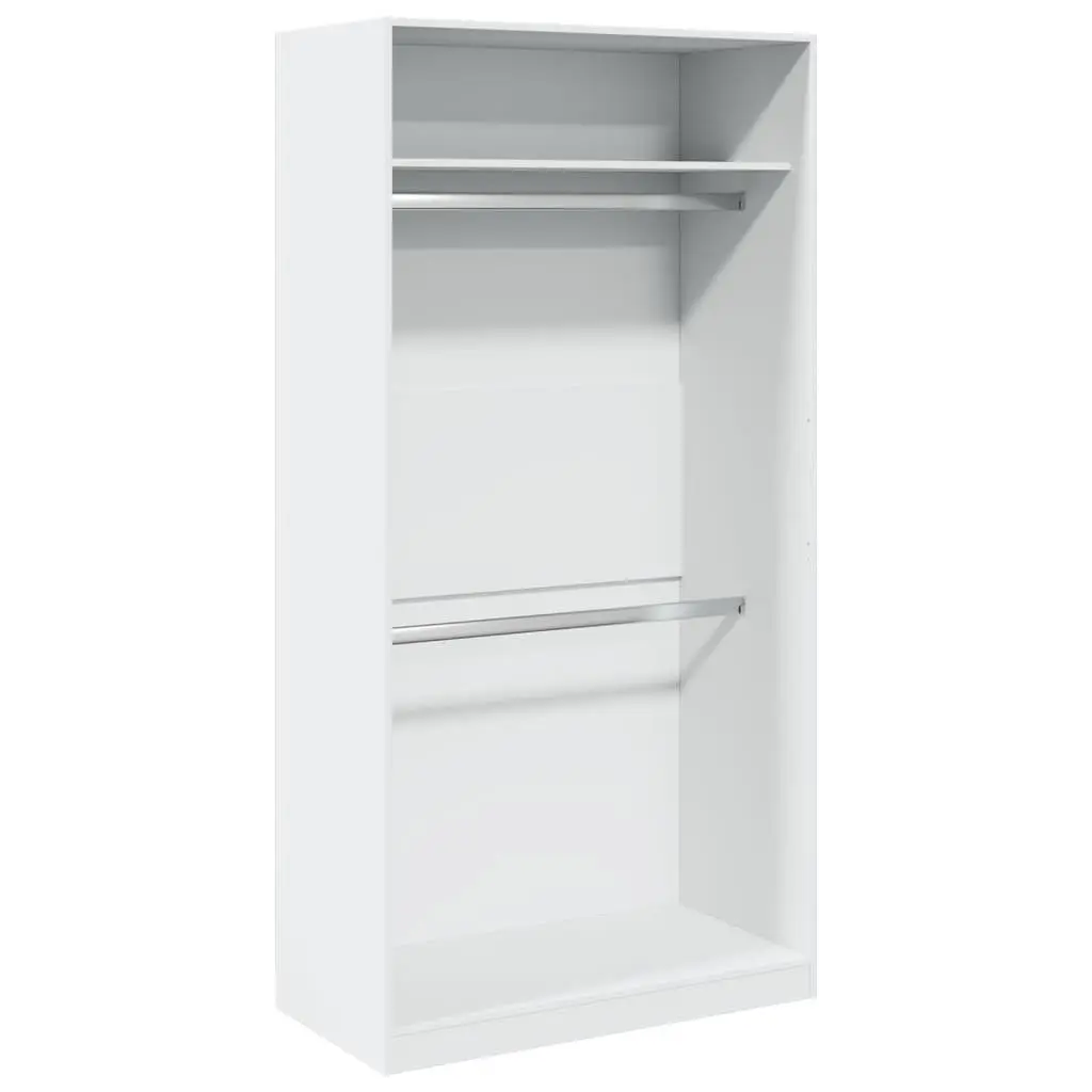 Wardrobe Cupboard Storage 100x50x200cm Engineered Wood White