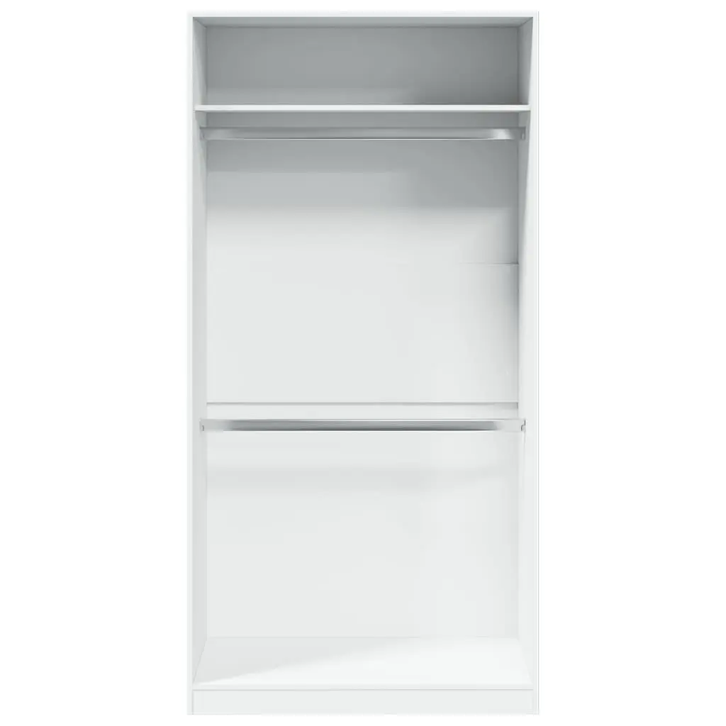Wardrobe Cupboard Storage 100x50x200cm Engineered Wood White