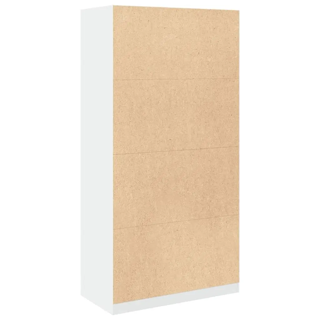 Wardrobe Cupboard Storage 100x50x200cm Engineered Wood White