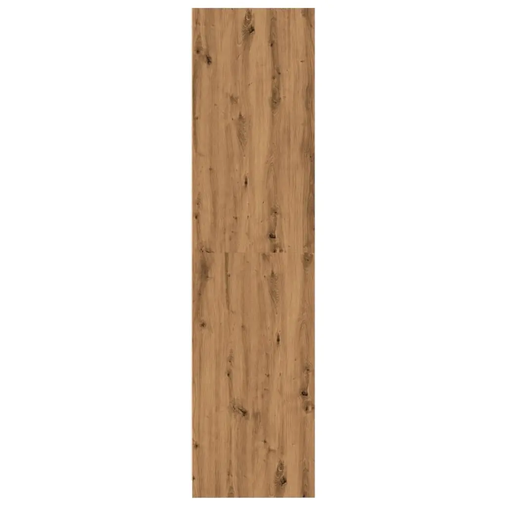 Wardrobe Cupboard Storage 100x50x200cm Brown Engineered Wood 2 Compartments