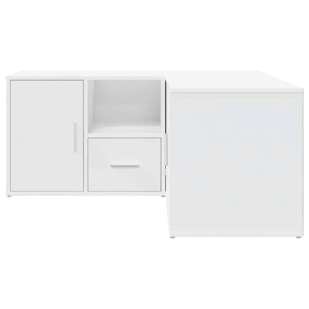 Corner Cabinet White Storage Unit Engineered Wood 160x40x45cm