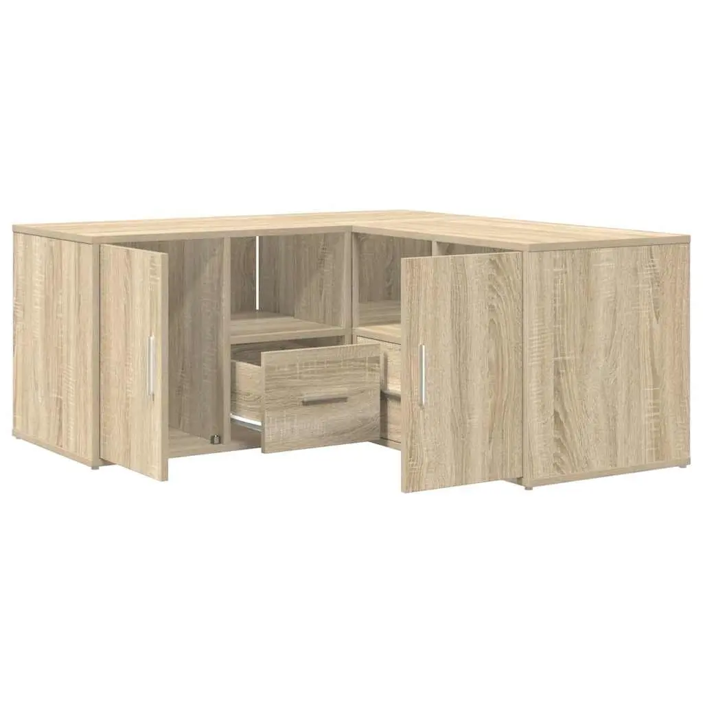 Corner Cabinet Storage Unit Engineered Wood Brown 160x40x45cm