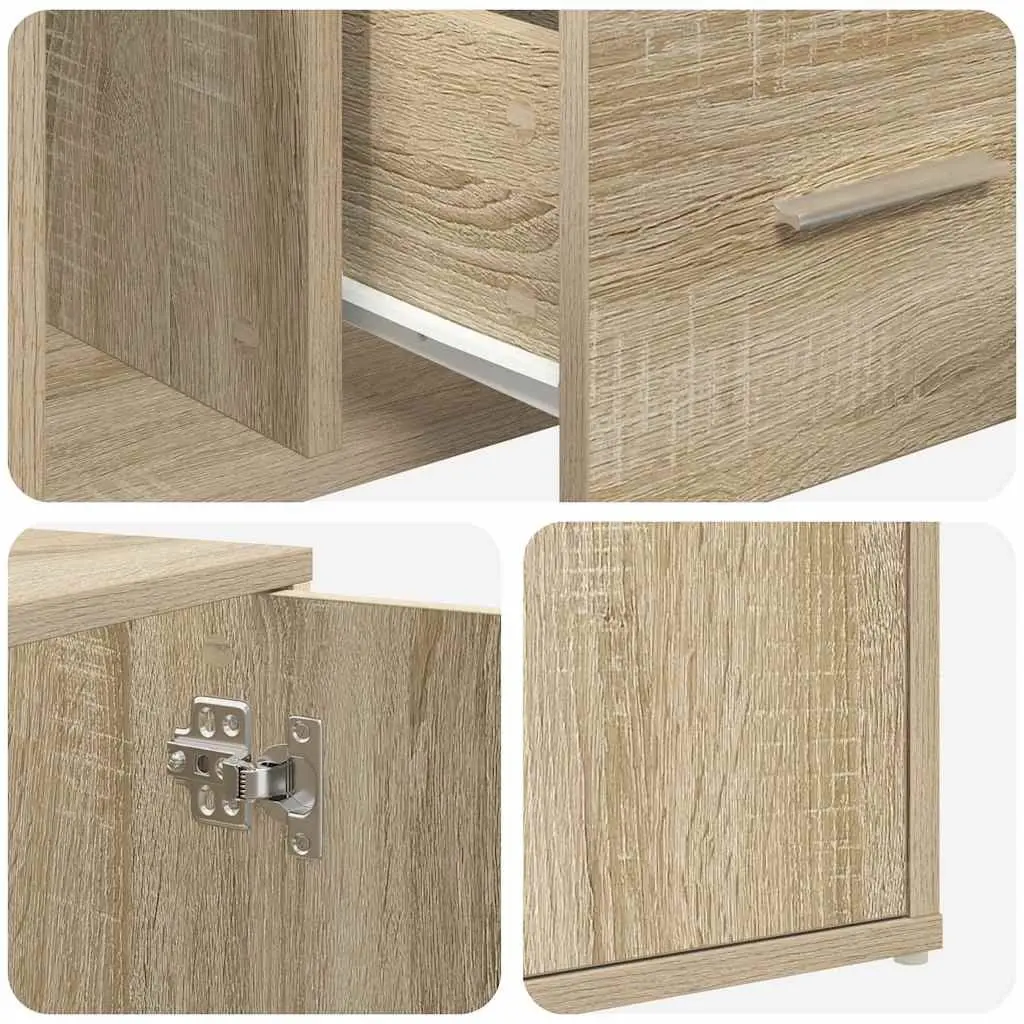 Corner Cabinet Storage Unit Engineered Wood Brown 160x40x45cm