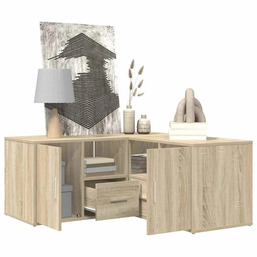 Corner Cabinet Storage Unit Engineered Wood Brown 160x40x45cm