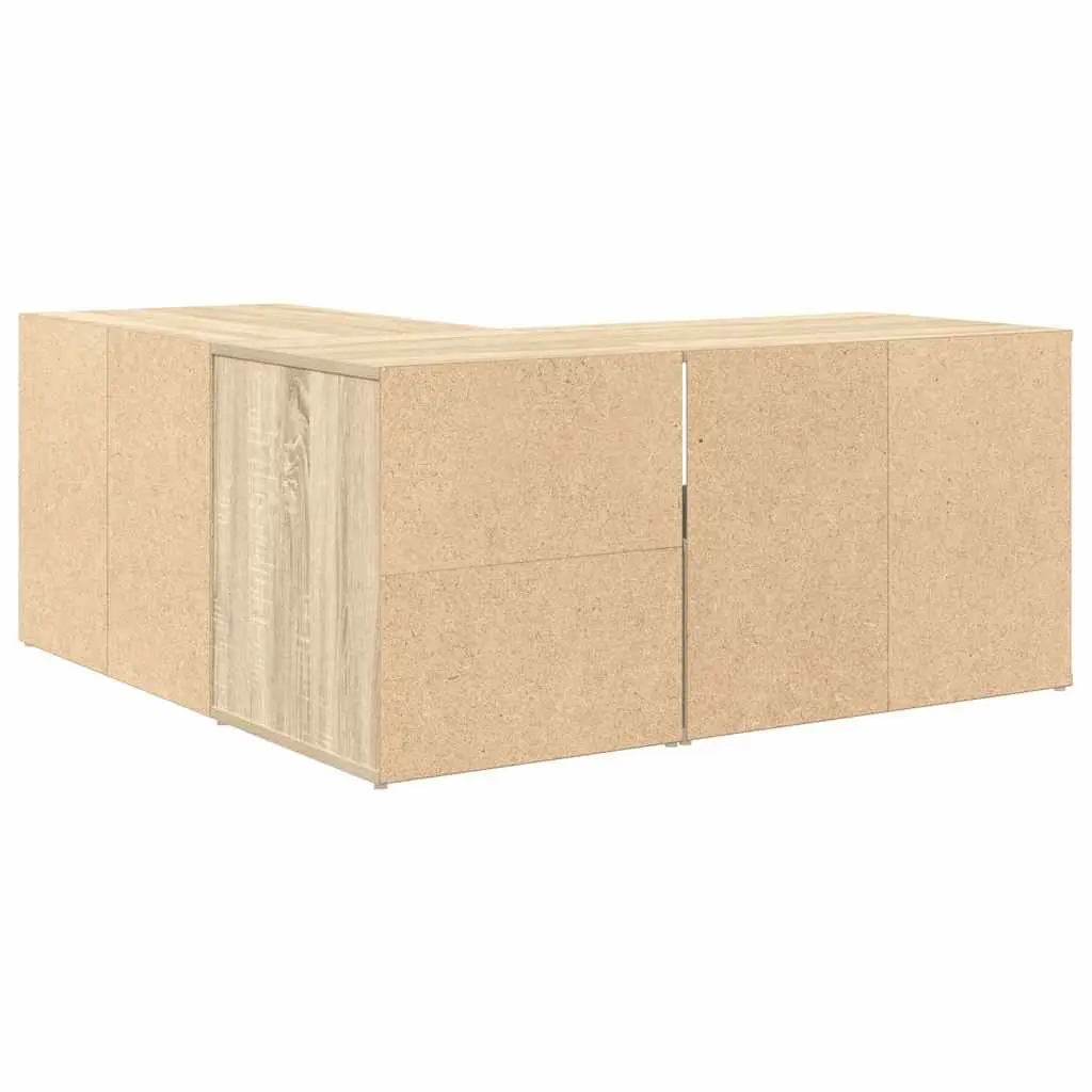 Corner Cabinet Storage Unit Engineered Wood Brown 160x40x45cm