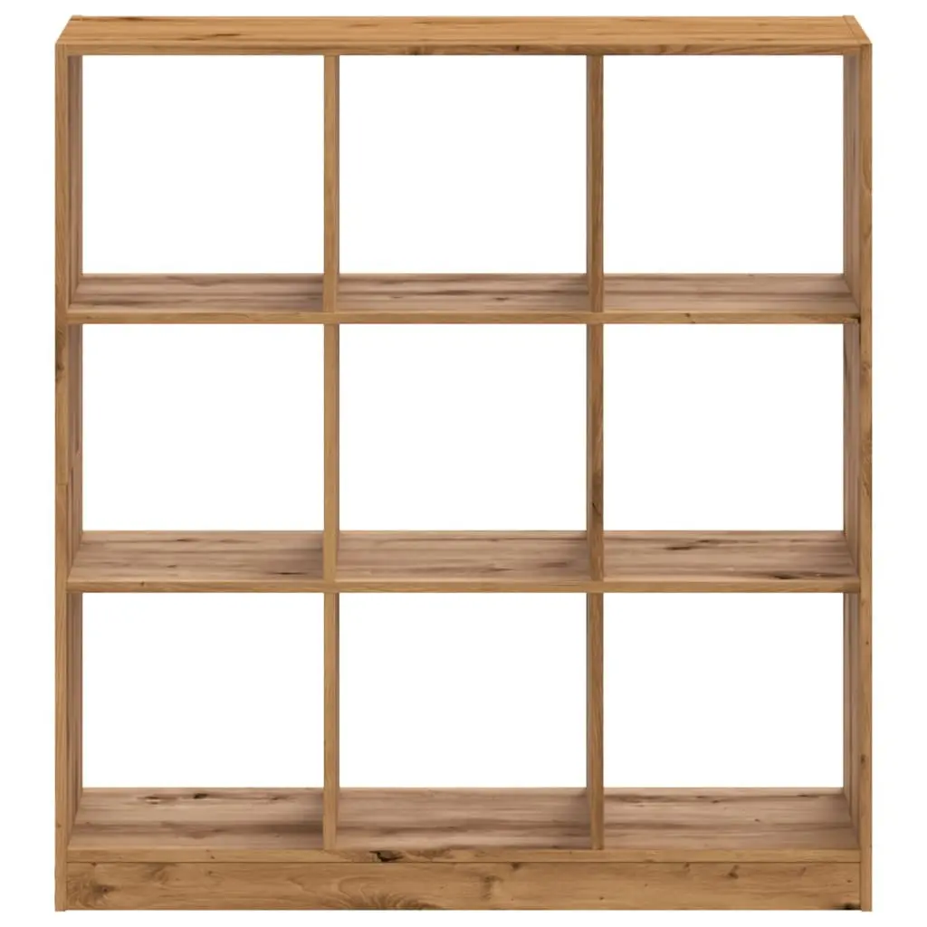 Bookcase Storage Shelving Unit 9 Compartment Brown Engineered Wood