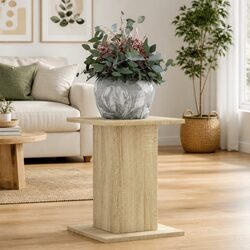 Reliable Brown Engineered Wood Plant Stands, 2 pcs