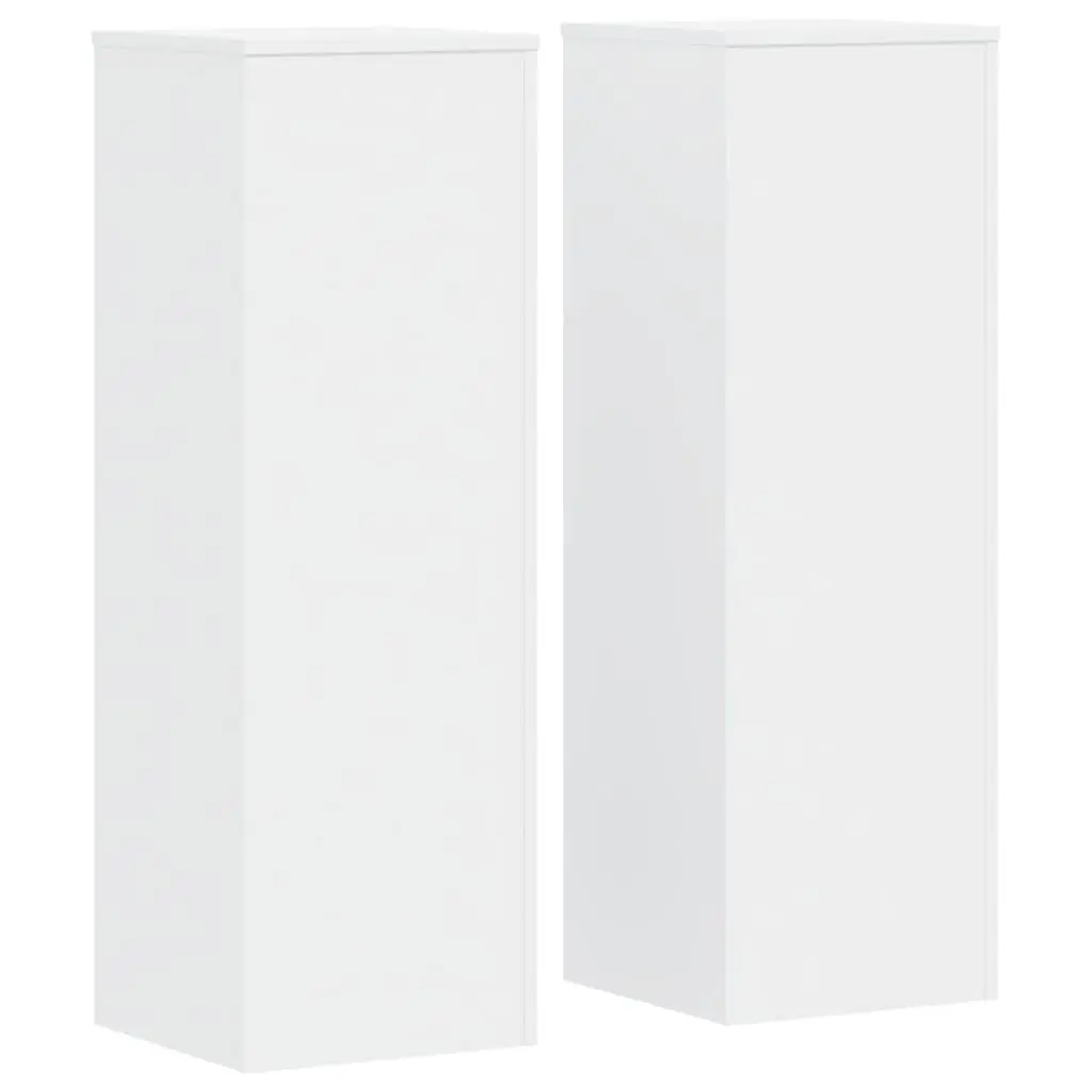 Plant Stands Flower Display Stand 33x33x100 cm White 2 Piece Engineered Wood