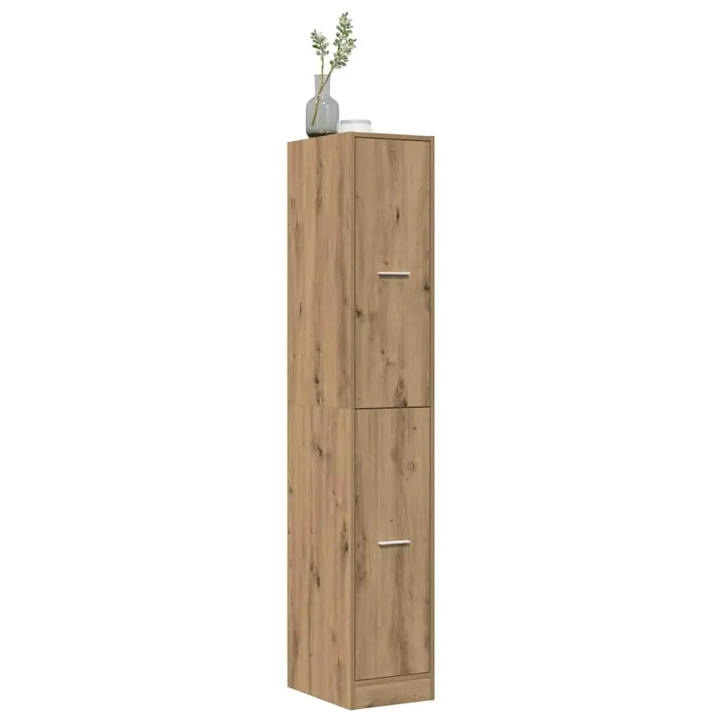 Apothecary Storage Cabinet Home Office Organiser Tall Unit 30W x 41D x 1745H cm Brown Engineered Wood