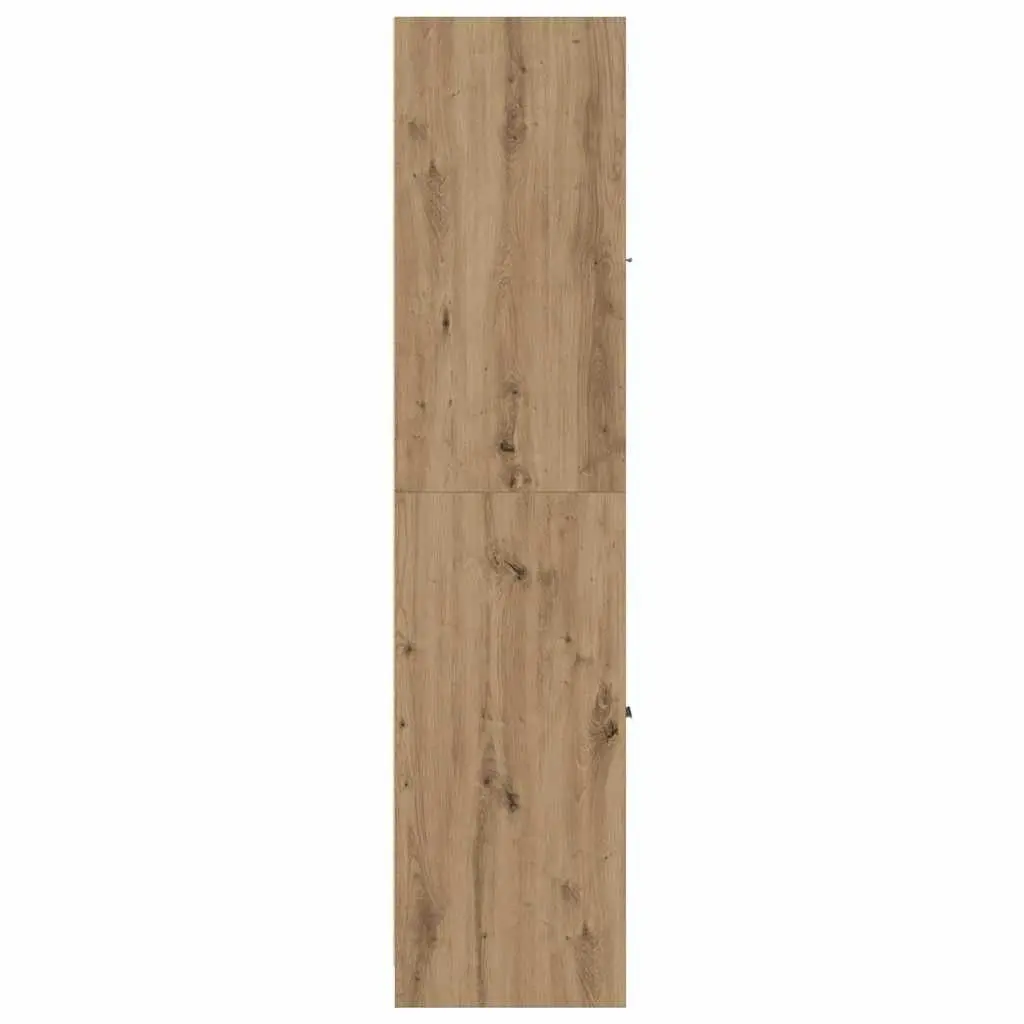 Apothecary Storage Cabinet Home Office Organiser Tall Unit 30W x 41D x 1745H cm Brown Engineered Wood