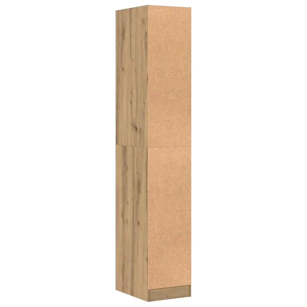 Apothecary Storage Cabinet Home Office Organiser Tall Unit 30W x 41D x 1745H cm Brown Engineered Wood