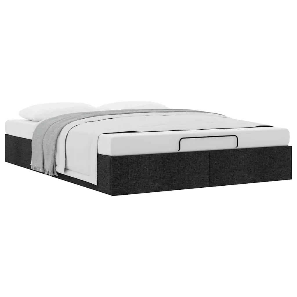 Black Ottoman Bed Frame with Smart Storage Solutions