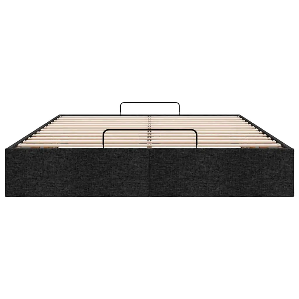 Black Ottoman Bed Frame with Smart Storage Solutions