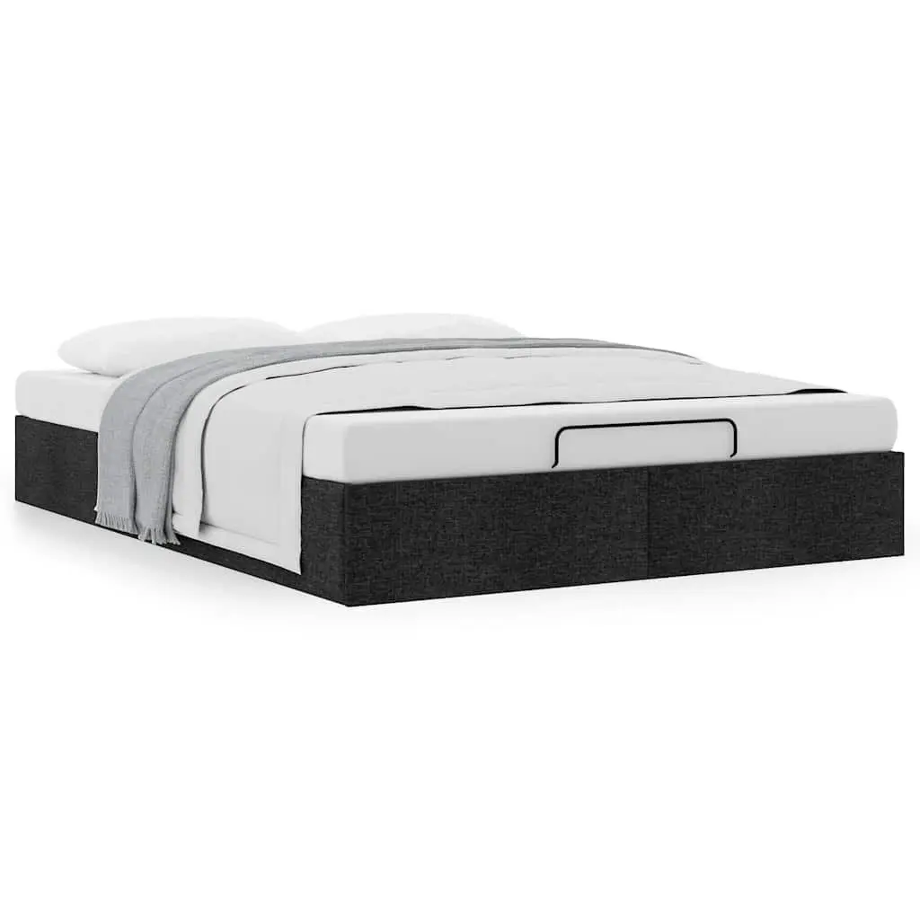 Black Ottoman Bed Frame with Smart Storage Solutions
