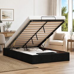 Comfortable and Practical King Single Ottoman Storage Bed Frame