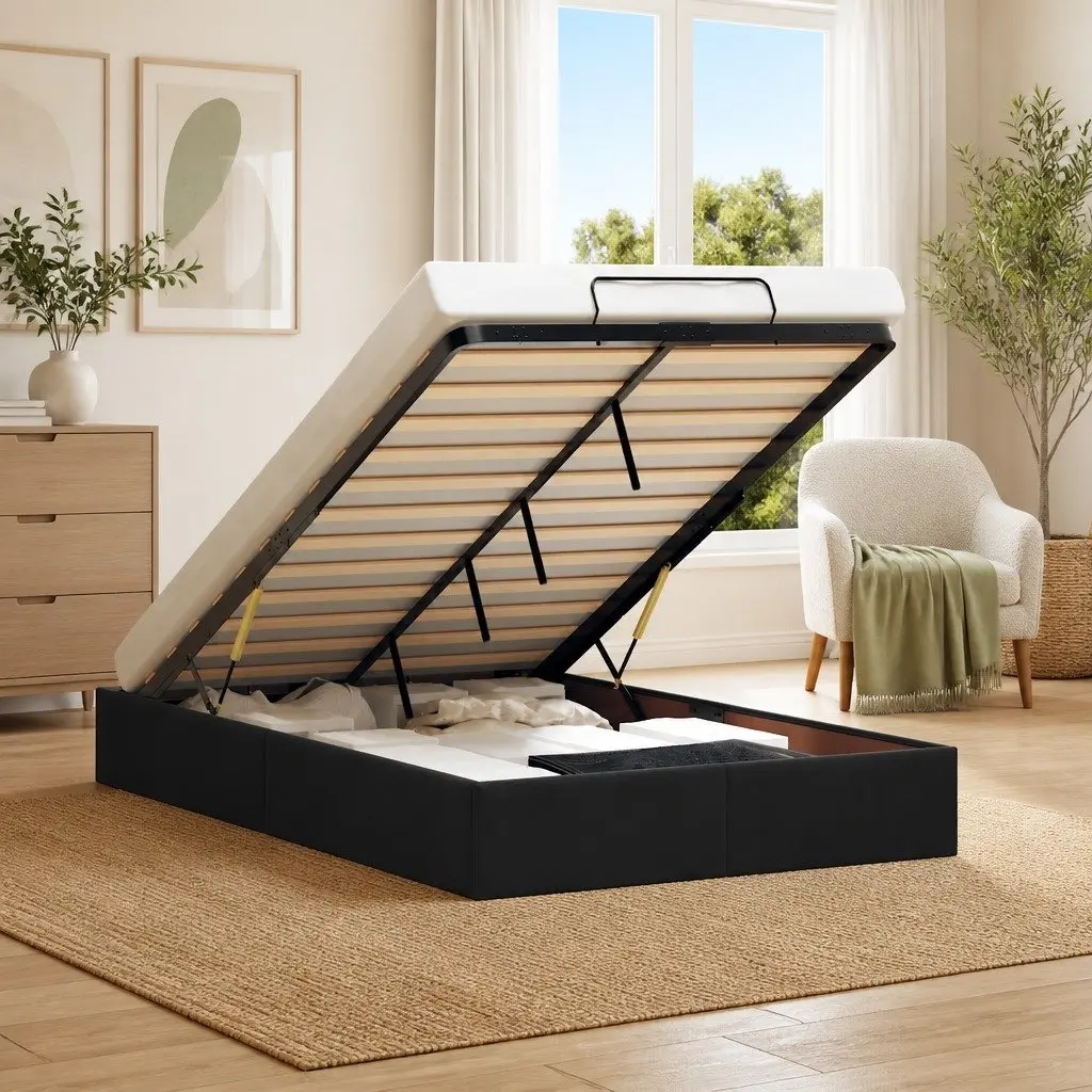 King Single Ottoman Bed Frame with Storage