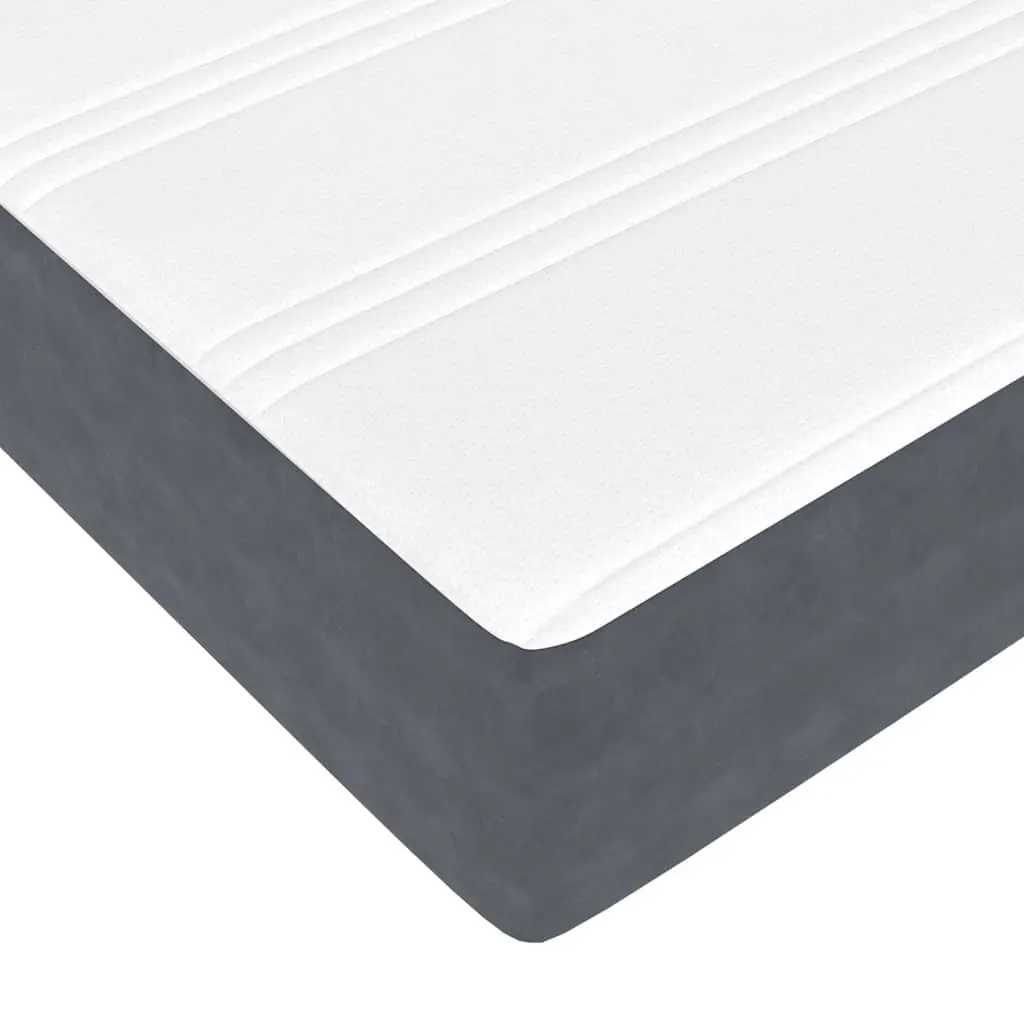 Ottoman Bed with Pocket Spring Mattress Grey Double Velvet Storage Bedroom