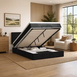 Practical Ottoman Bed with Mattress for Comfort and Storage