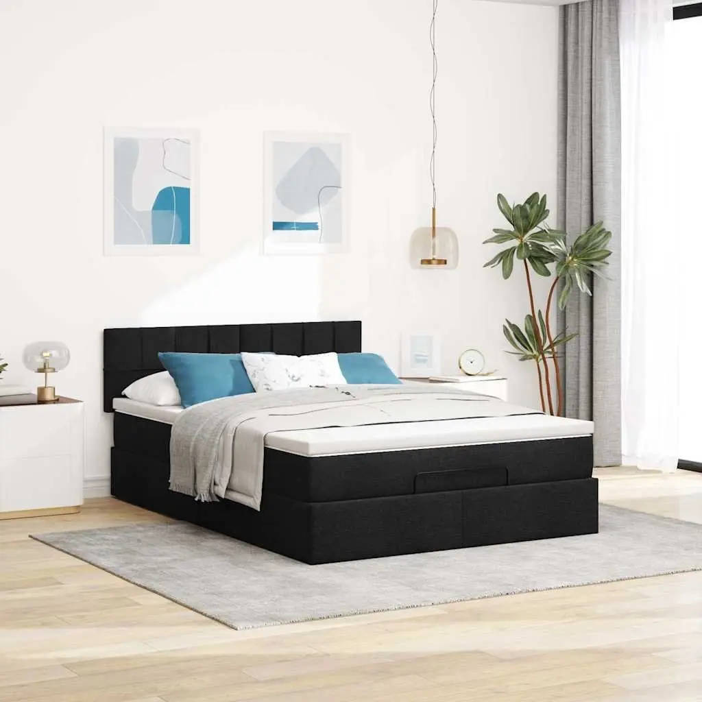 Ottoman Bed with Mattress for Comfort and Storage