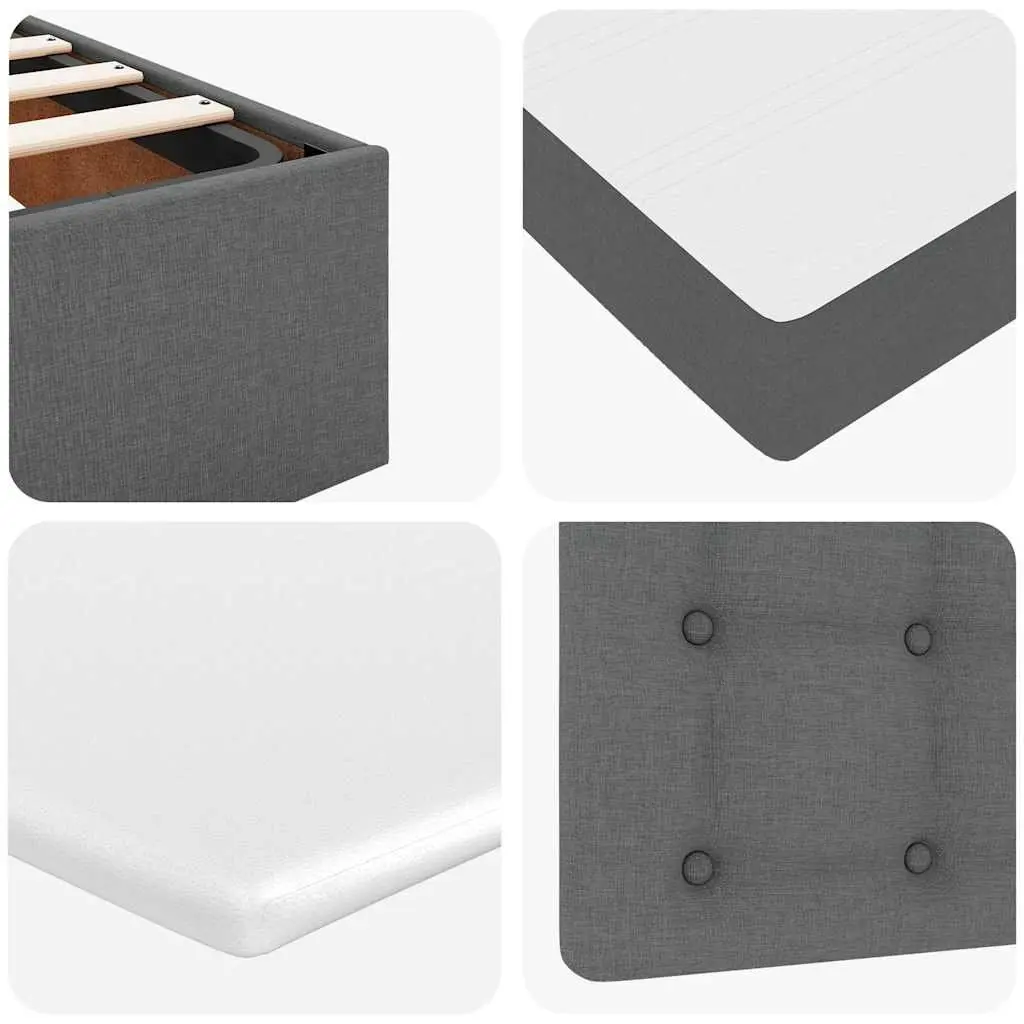 Ottoman Bed Queen Storage Lift Base Pocket Spring Mattress Grey Fabric