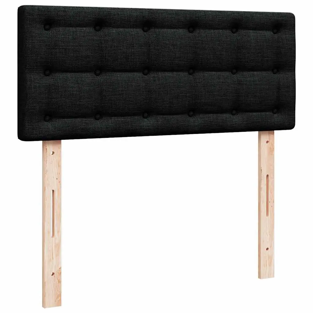 Ottoman Bed with Mattress King Single Black Storage Lift Pocket Spring Fabric