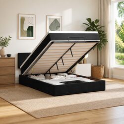 Comfortable Queen Ottoman Bed with Stylish Storage Solution