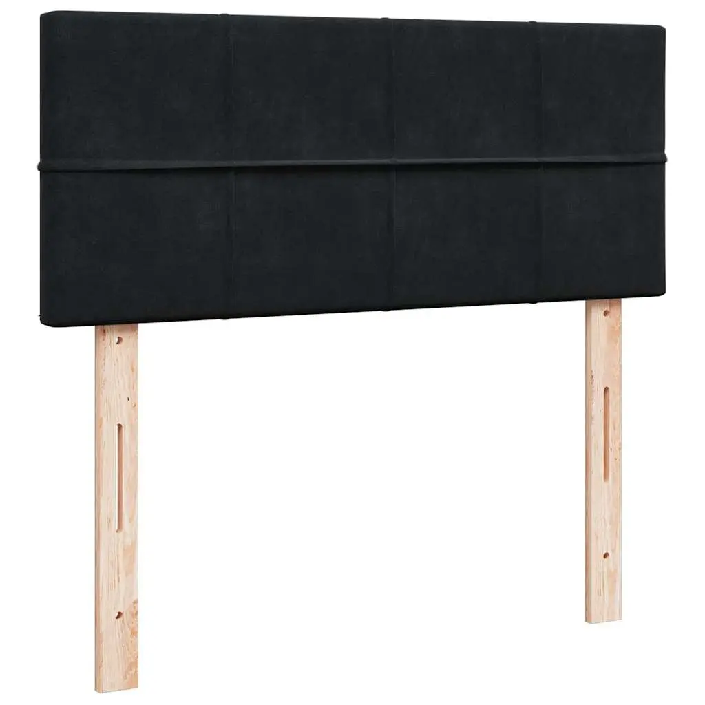 Ottoman Bed King Single Black Velvet Storage Lift Frame with Pocket Spring Mattress