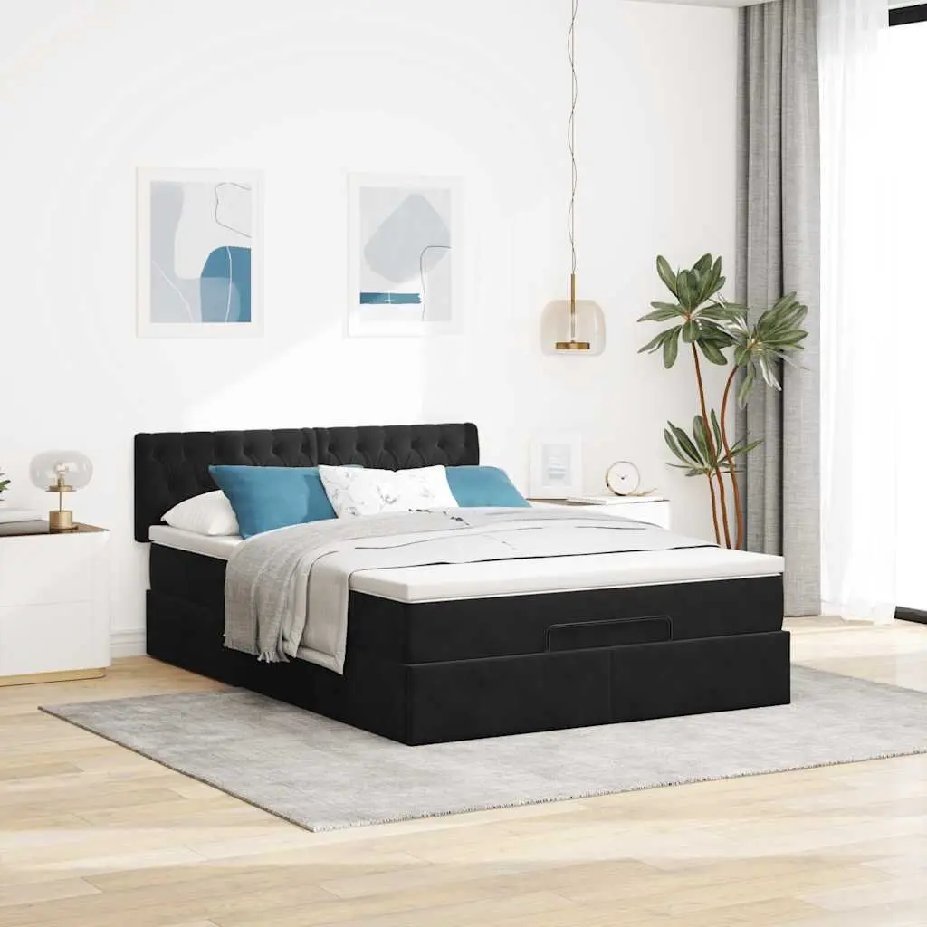 Double Ottoman Bed with Storage and Support
