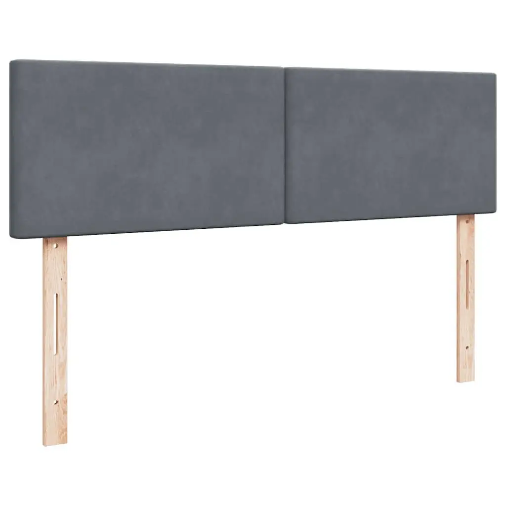 Ottoman Bed Double Grey Velvet Pocket Spring Mattress Storage Lift LED