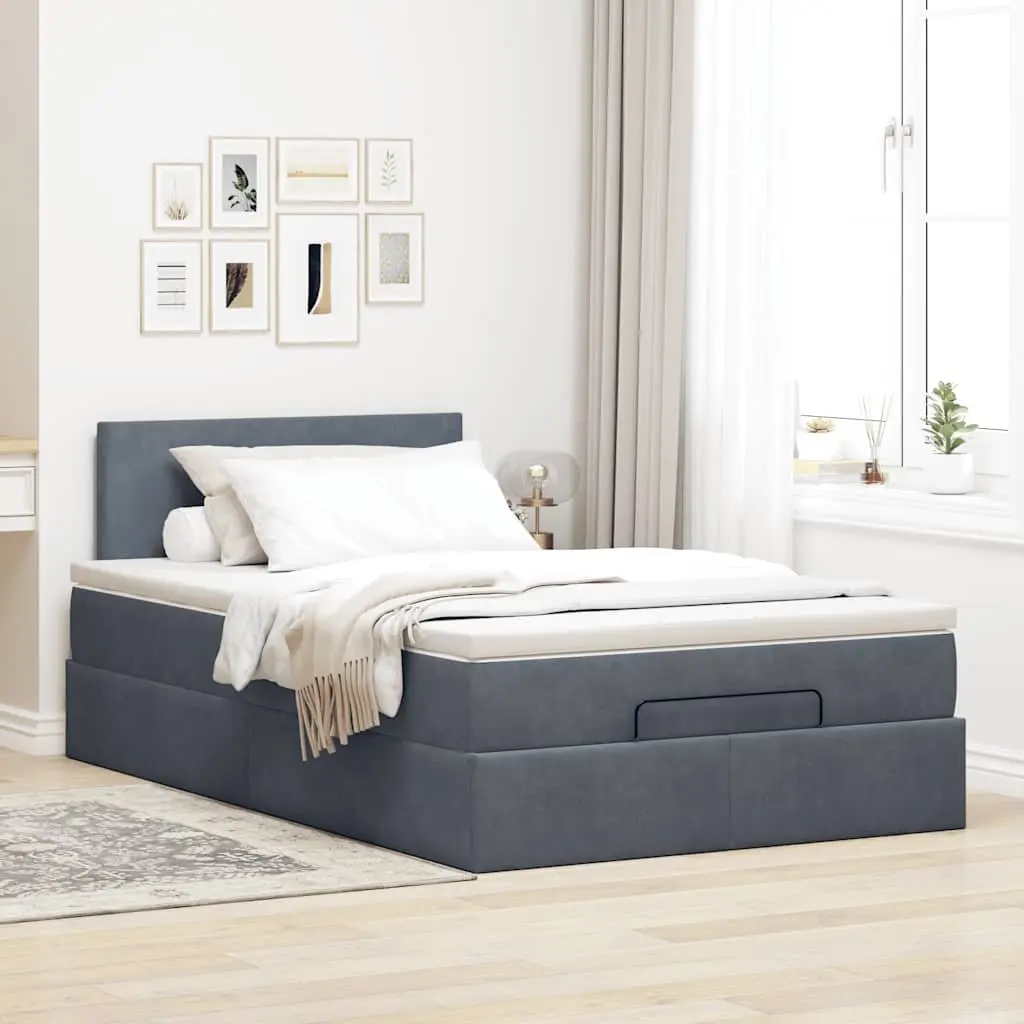 King Single Ottoman Bed with Pocket Spring and LED