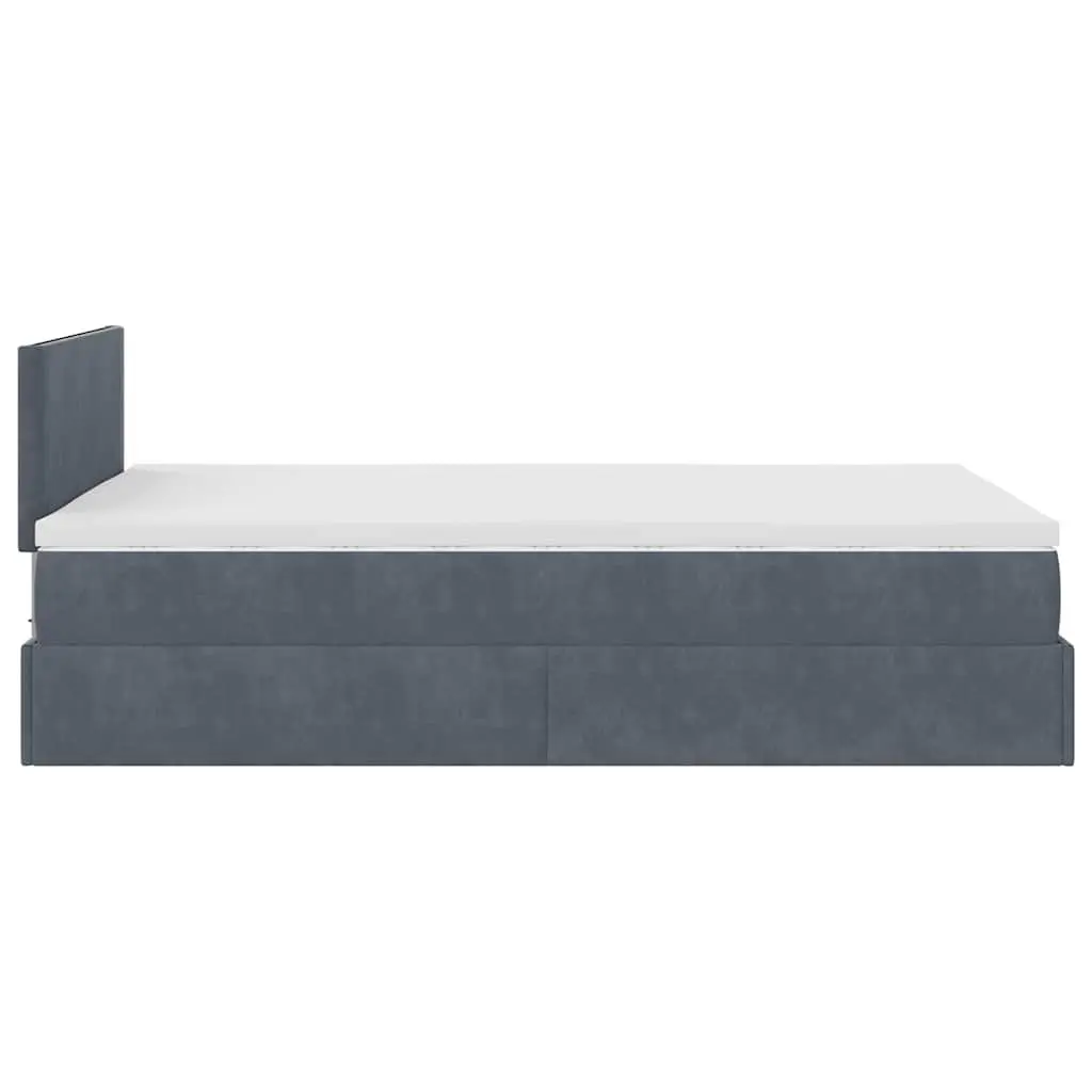 King Single Ottoman Bed with Pocket Spring and LED