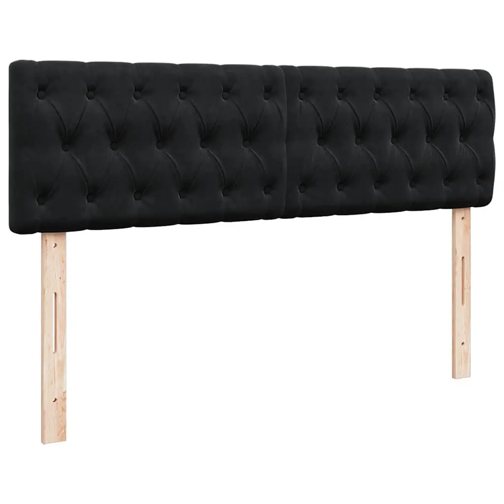 Ottoman Bed Double Storage Black Velvet Pocket Spring Mattress with LED Lights