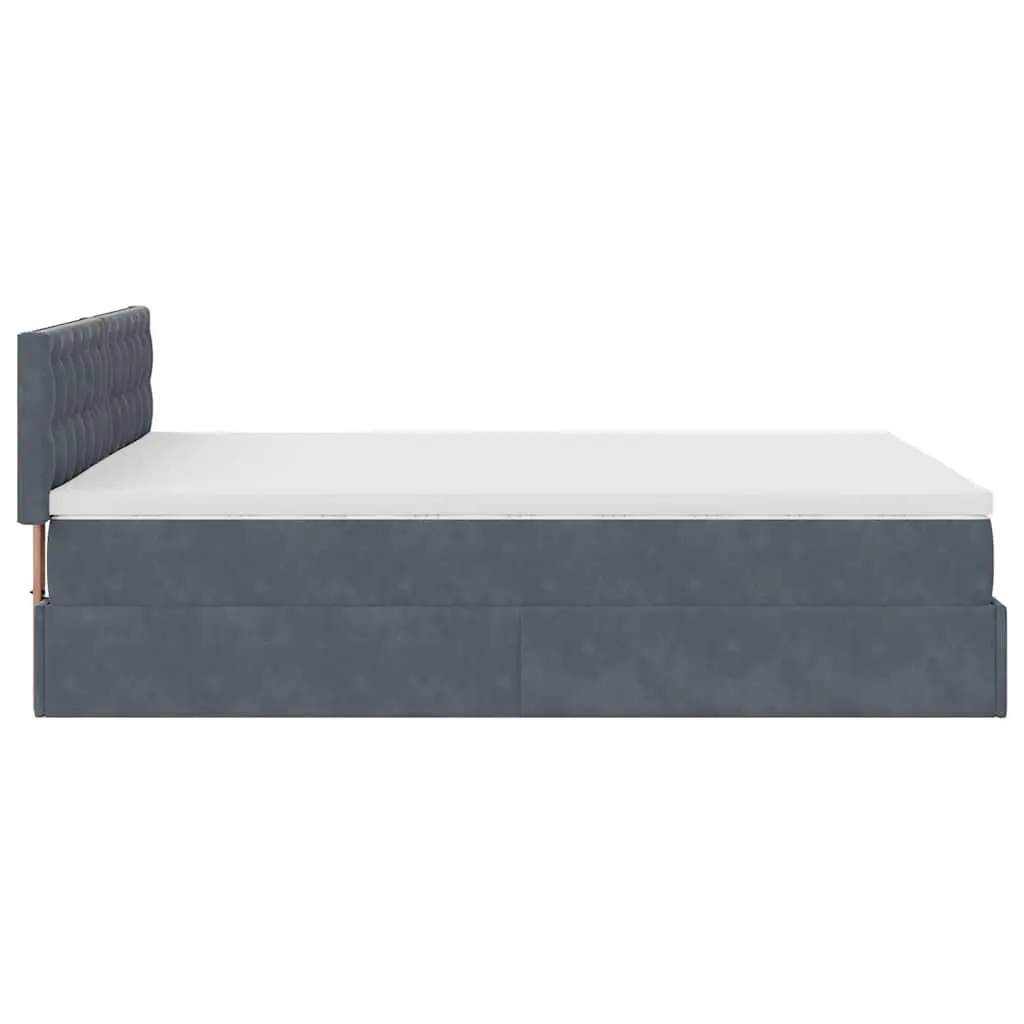 Grey Ottoman Bed with Pocket Spring Mattress