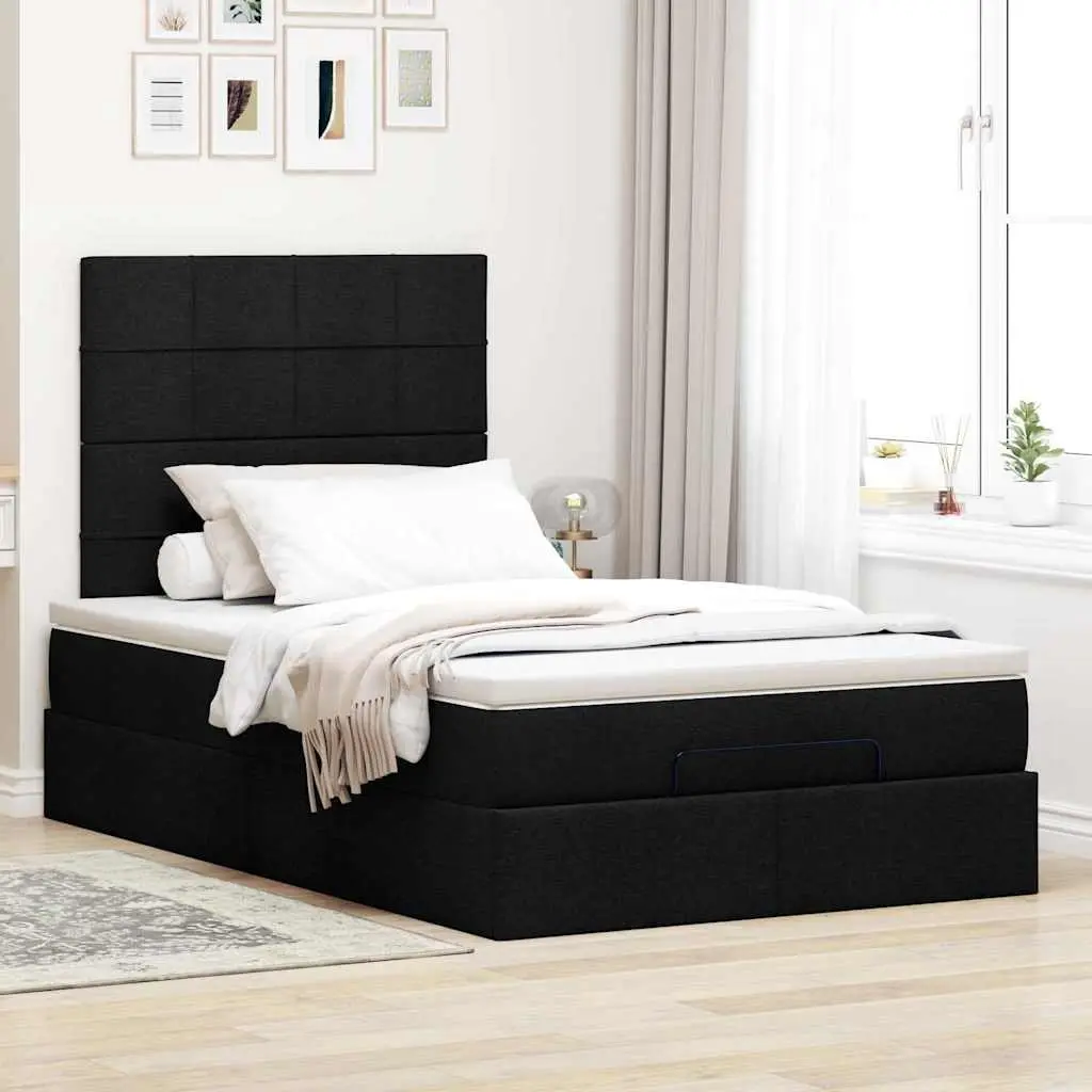 Ottoman Bed Storage King Single Pocket Spring Mattress Black