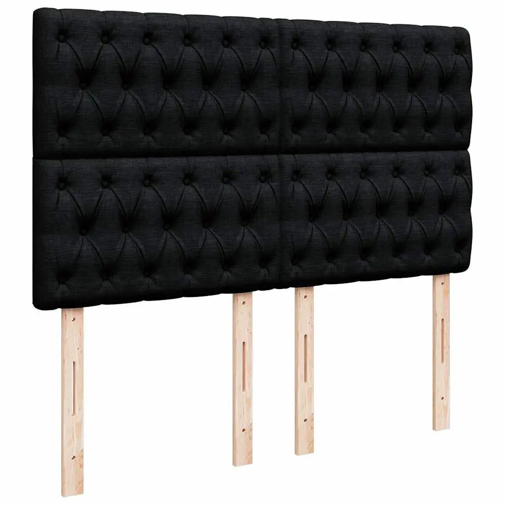 Ottoman Storage Bed with Pocket Spring Mattress Double Black Fabric Lift Base