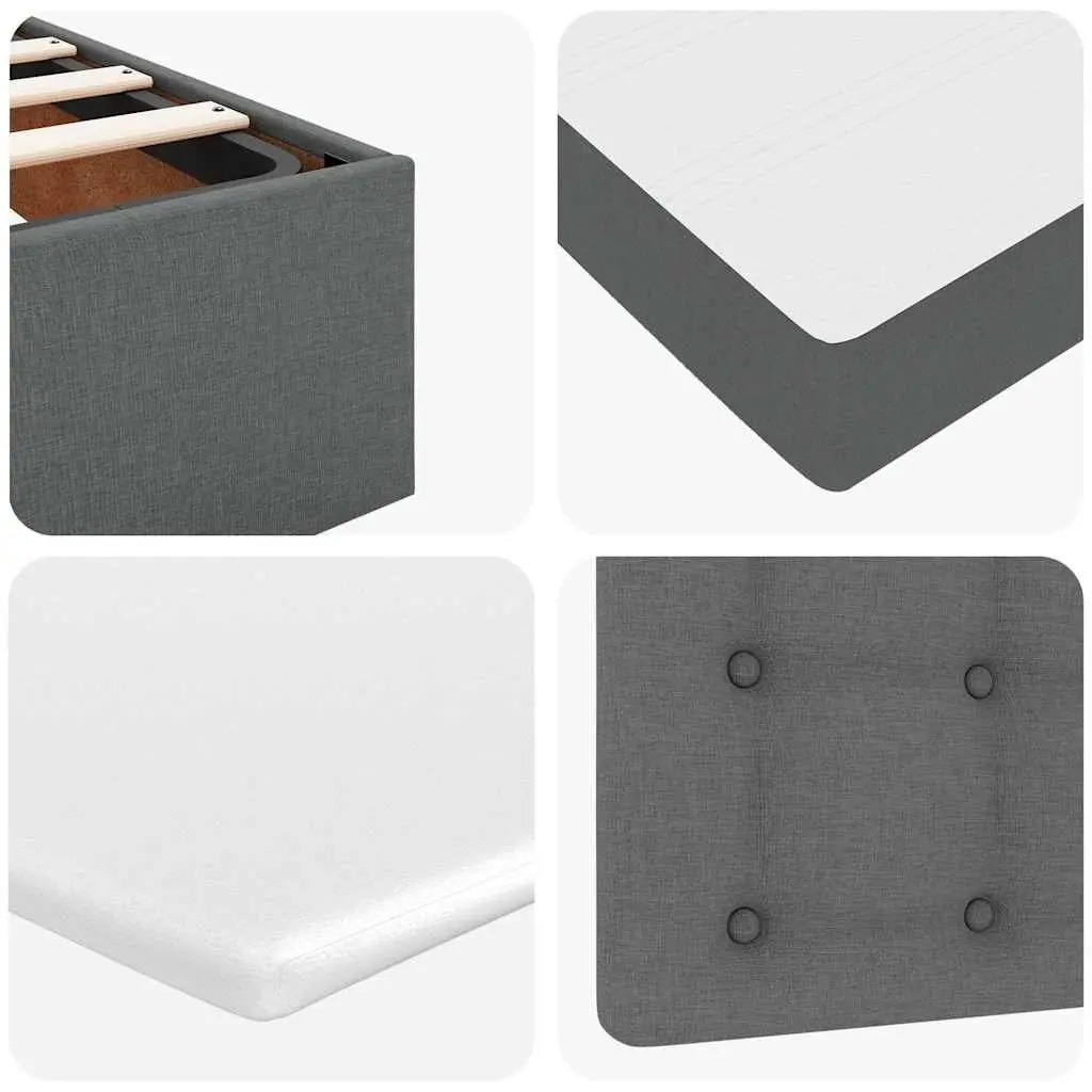 Ottoman Bed with Pocket Spring Mattress Grey Double Storage Bedroom Furniture