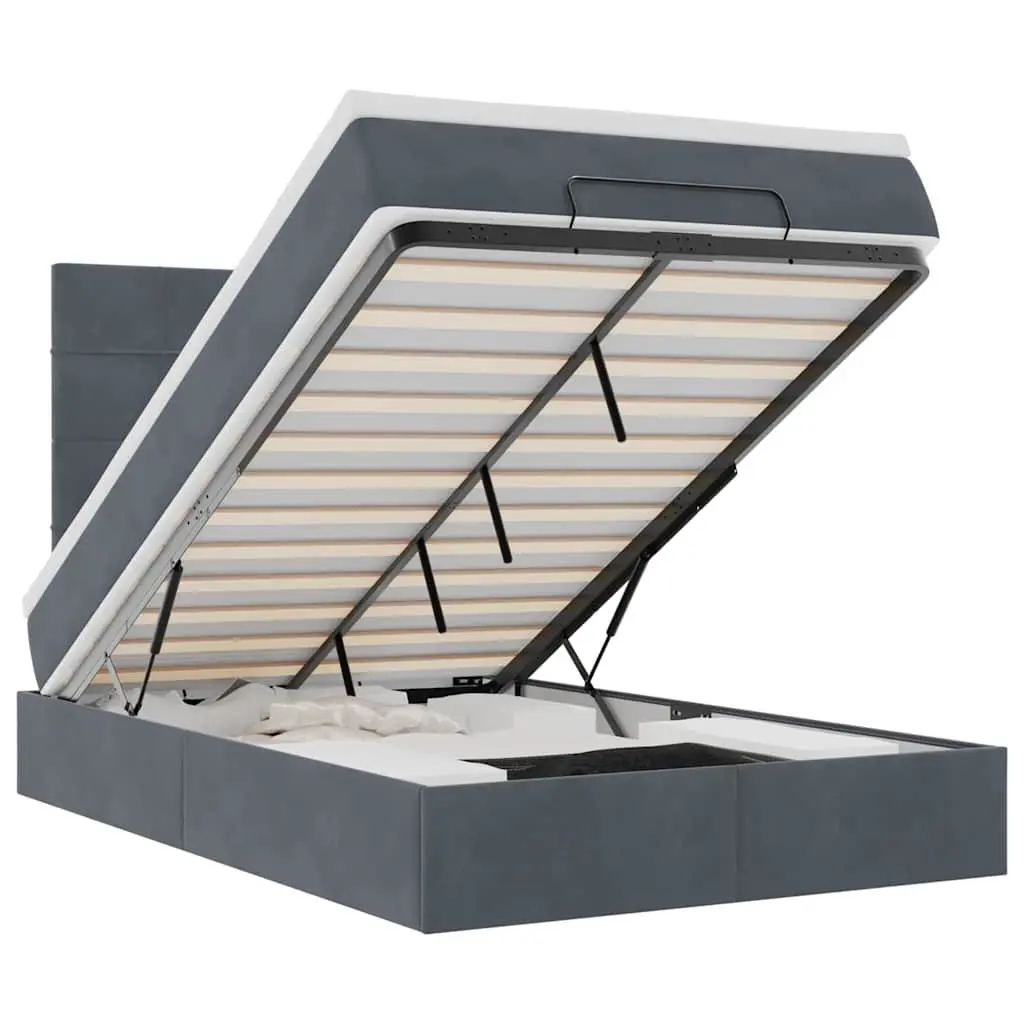 Ottoman Bed King Single in Grey