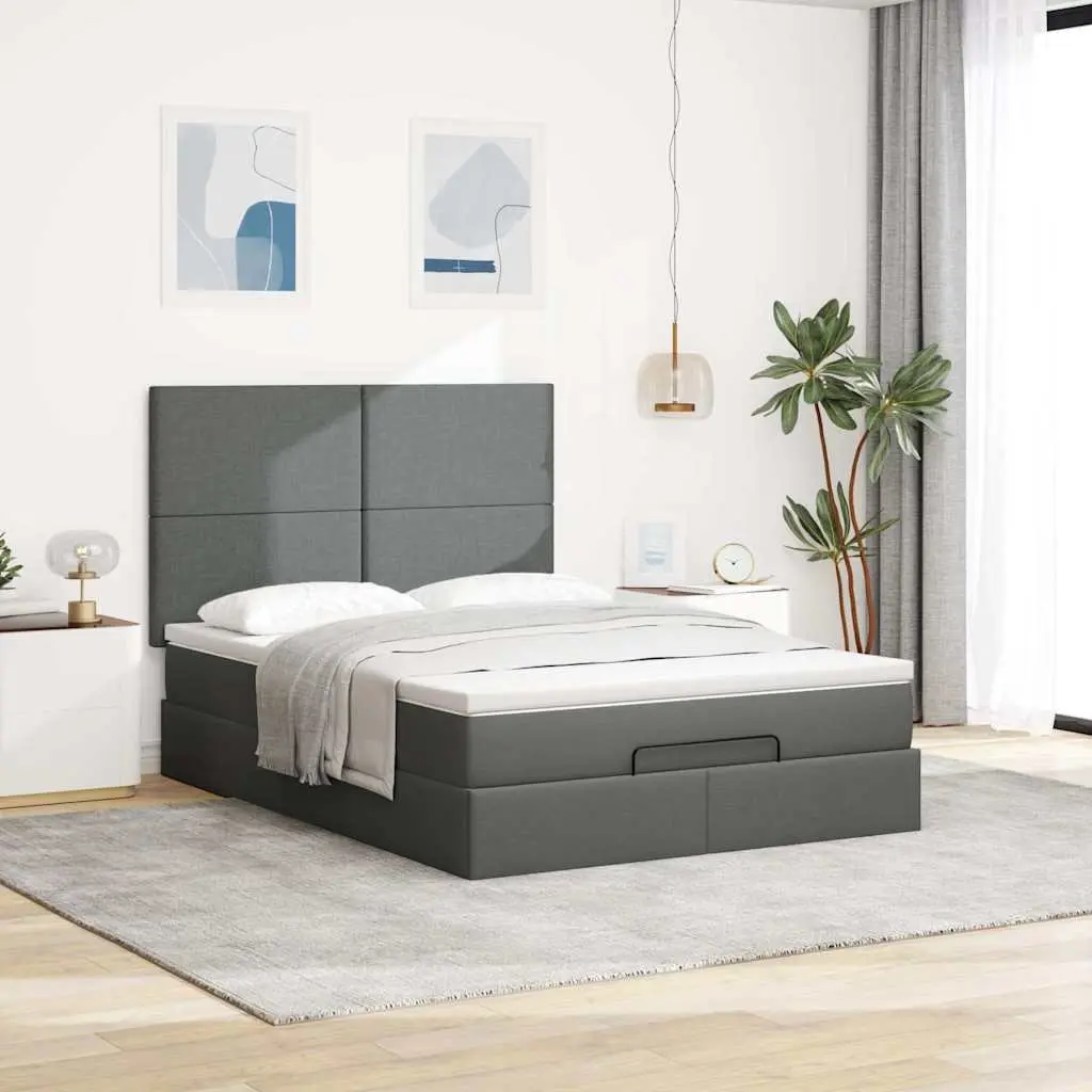 Ottoman Bed with LED Lighting and Storage