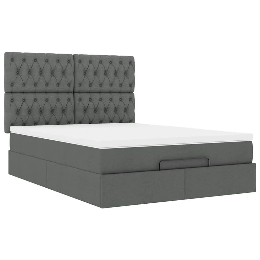 Ottoman Bed with Pocket Spring Mattress and Lights
