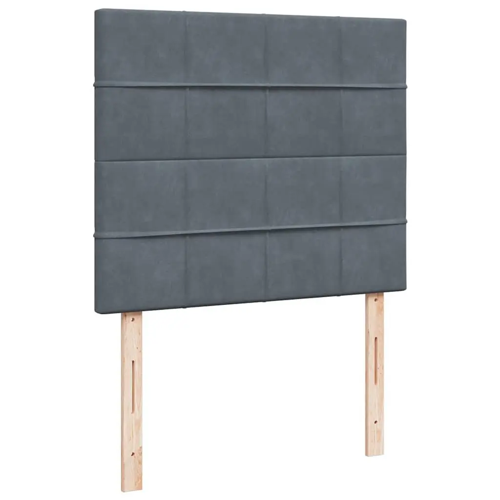 King Single Ottoman Bed Grey Velvet with Storage