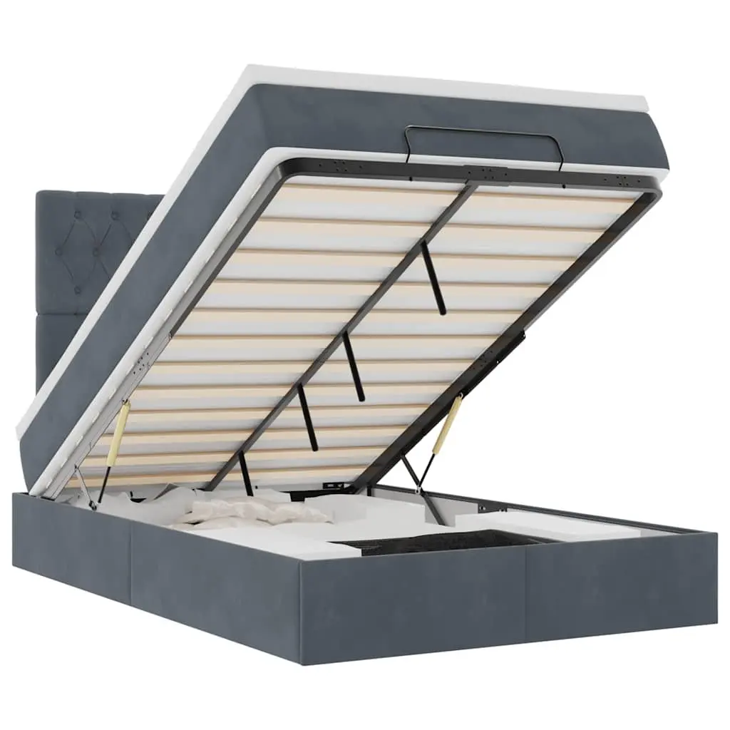 King Single Ottoman Bed with Lights