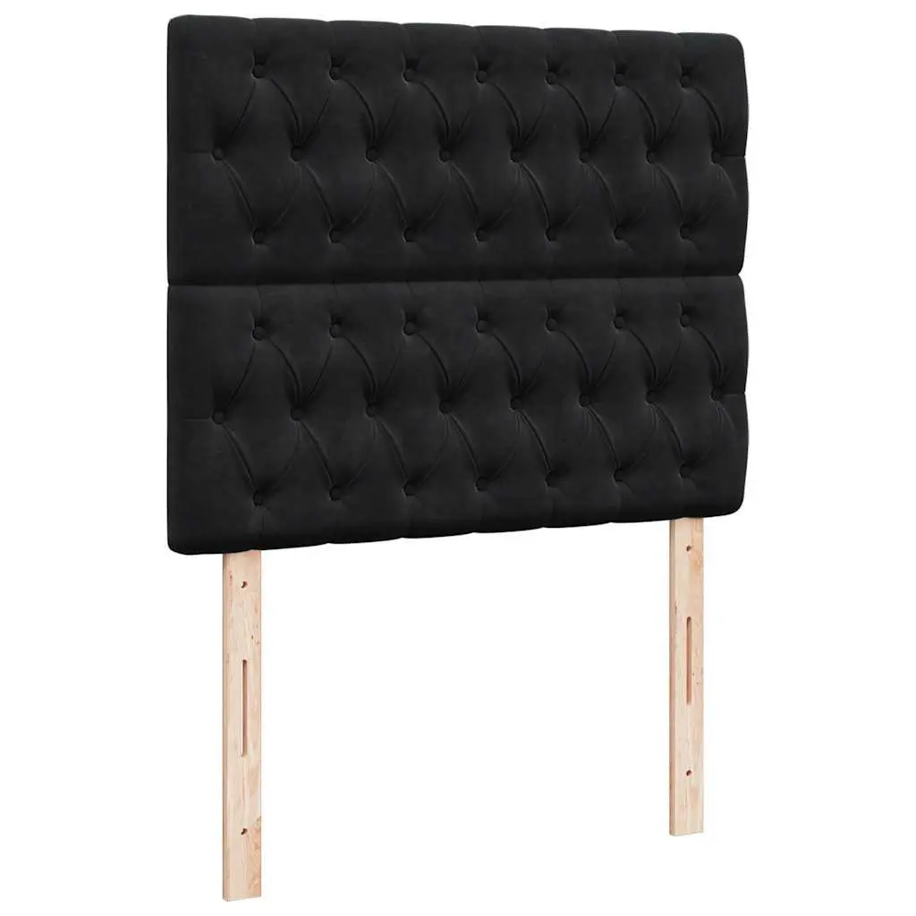 Ottoman Bed Pocket Spring Mattress King Single Black Velvet