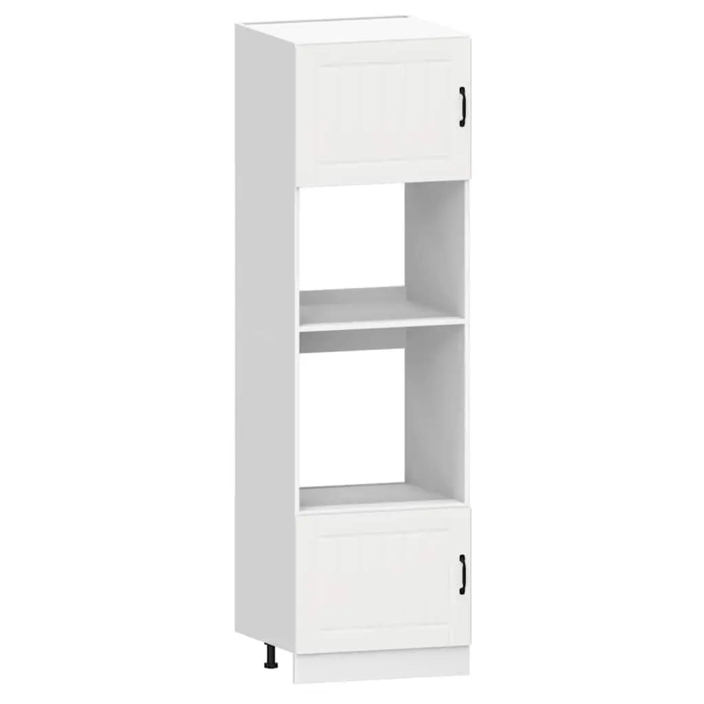 7 Piece Kitchen Cabinet Set White Storage Furniture Engineered Wood Adjustable Feet