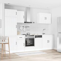 Warm 7 Piece Kitchen Cabinet Set for Your Home