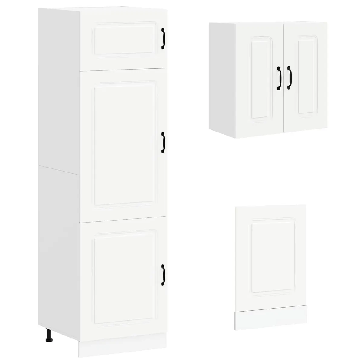 8 Piece Kitchen Cabinet Set White Engineered Wood Storage Cupboard Furniture