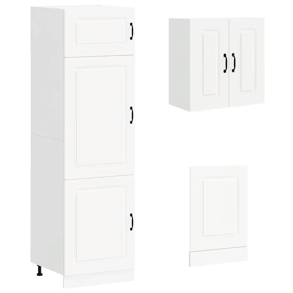 8 Piece Kitchen Cabinet Set White Engineered Wood Storage Cupboard Furniture