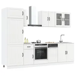 Reliable 8-Piece Kitchen Cabinet Set in White