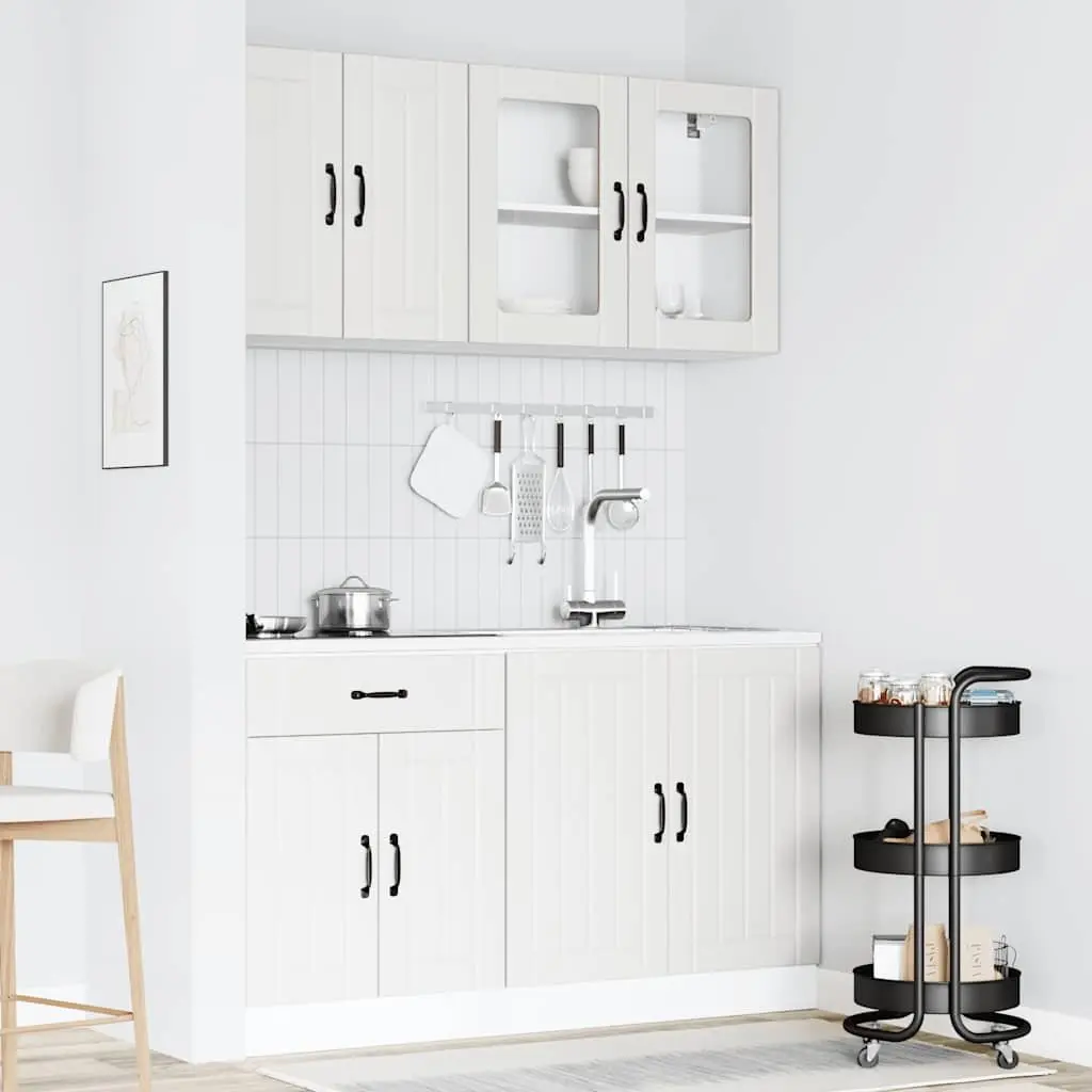 4-Piece Kitchen Cabinet Set in White
