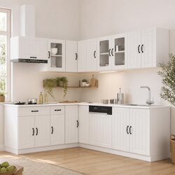 Reliable 11-Piece White Cabinet Set for Your Kitchen