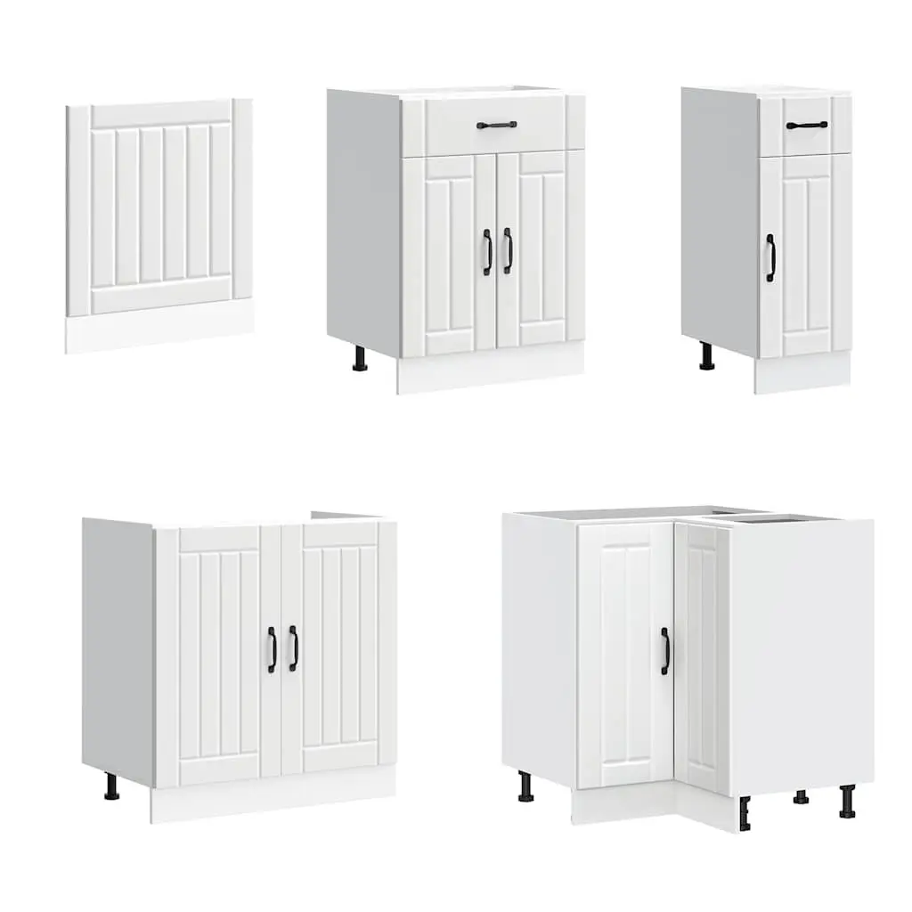 Kitchen Cabinet Set 11 Piece Storage Cupboards Engineered Wood White